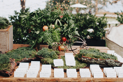 Fall escort card table