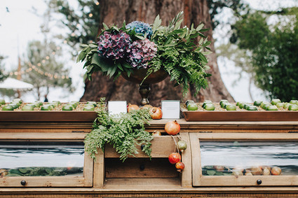 Fall harvest food display