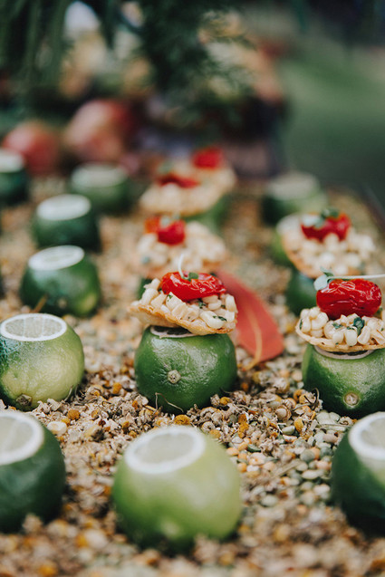 Fall harvest food display