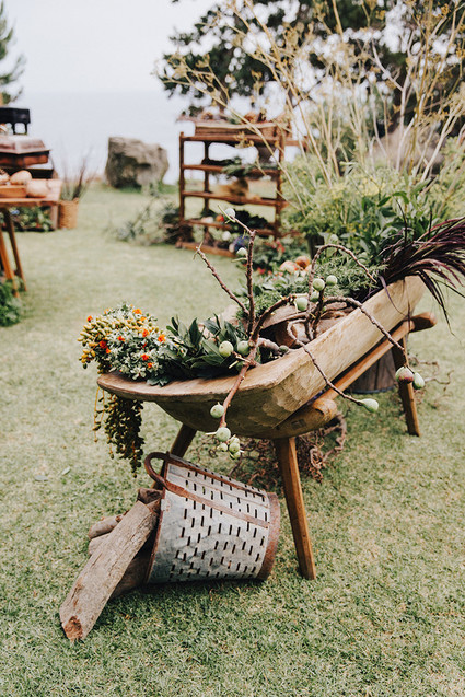 Fall harvest food display