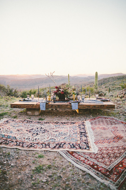 Bohemian Arizona desert wedding inspiration Inspiration
