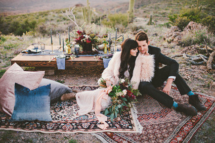 Bohemian Arizona desert wedding inspiration Inspiration