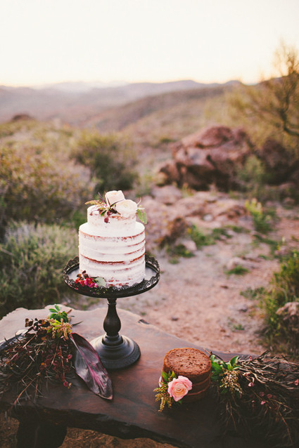 Naked wedding cake