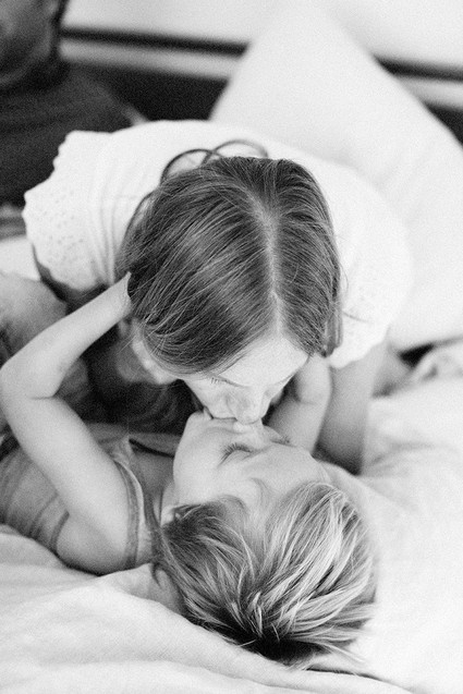 Family photos at home in Los Angeles