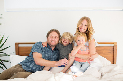 Family photos at home in Los Angeles