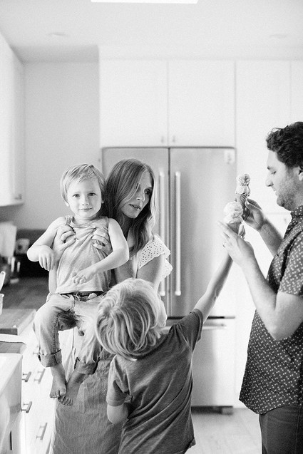 Family photos at home in Los Angeles