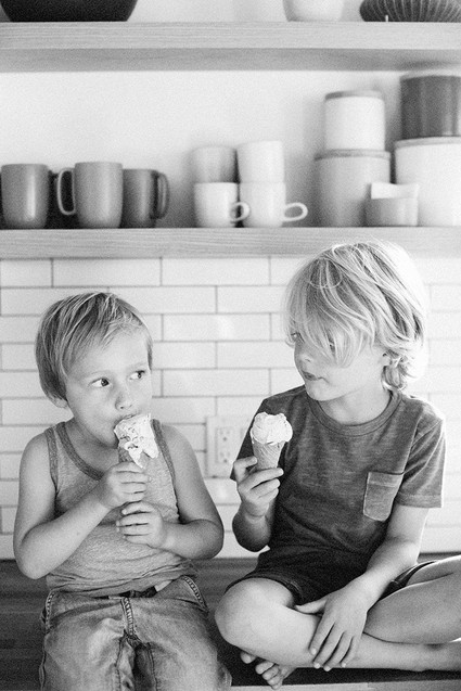 Family photos at home in Los Angeles