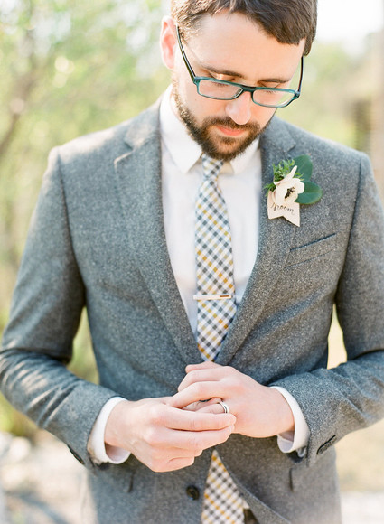 Rustic groom attire