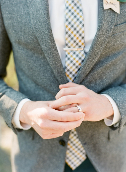 Rustic groom attire