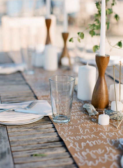 Craft paper table runner
