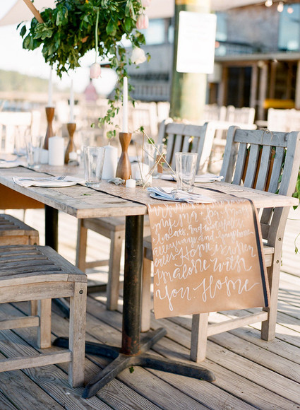 Craft paper table runner