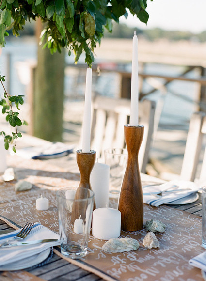 Craft paper table runner