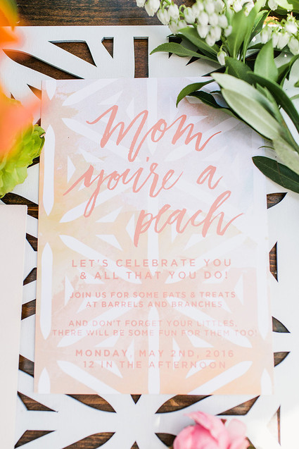 Peach Mother's Day brunch