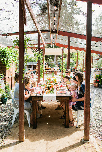 Peach Mother's Day brunch