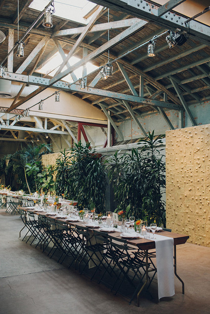 Tropical Downtown LA wedding