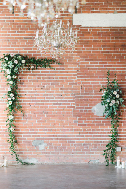 Floral garland ceremony backdrop Inspiration