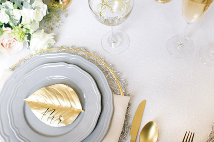 Gold leaf place card Inspiration
