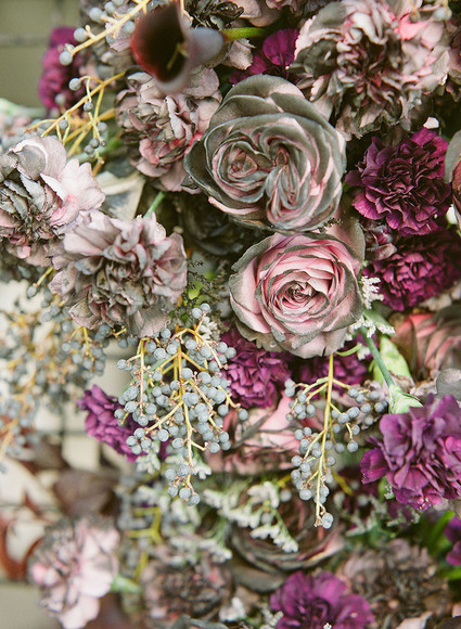 Deep purple florals