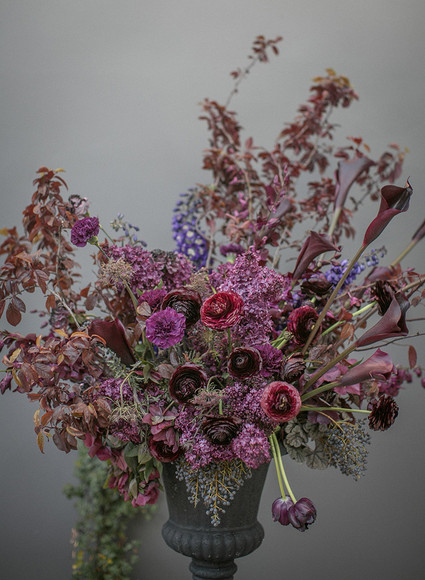 Deep purple florals