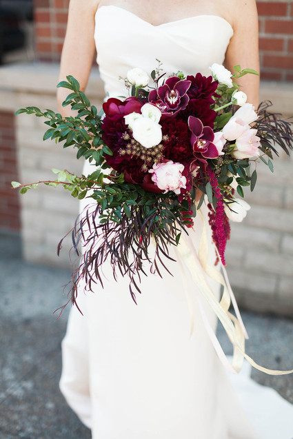 Burgandy bridal bouquet