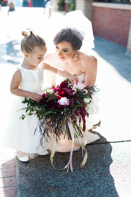 Burgandy bridal bouquet