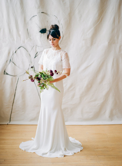 Copped wedding dress