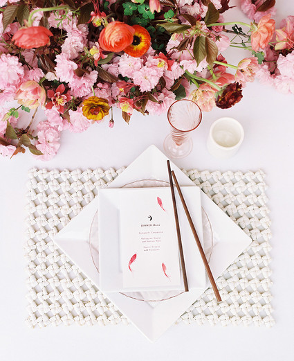 Modern Asian inspired spring wedding ideas