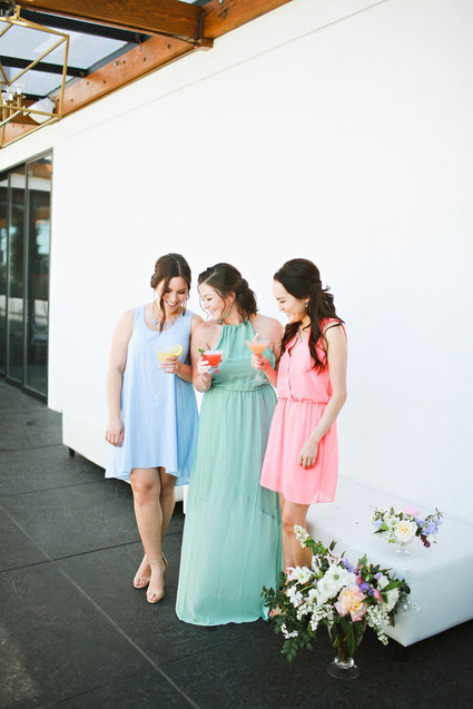 Pastel bridesmaid dresses