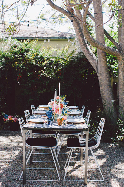 Bohemian modern wedding decor