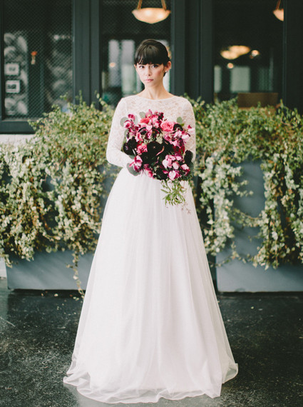 Burgundy bridal bouquet
