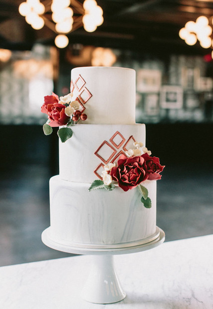 Marbled wedding cake