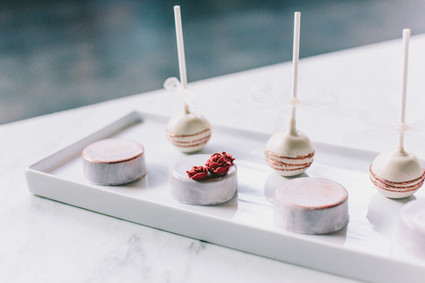Marbled wedding desserts