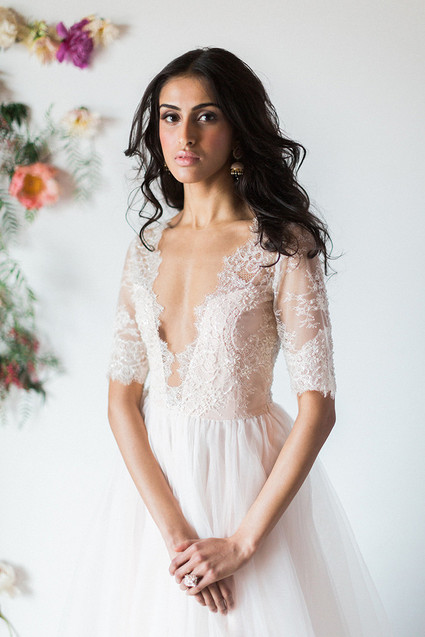 Blush wedding dress