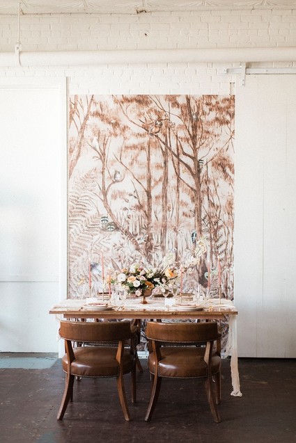 Feminen forest wedding inspiration Inspiration