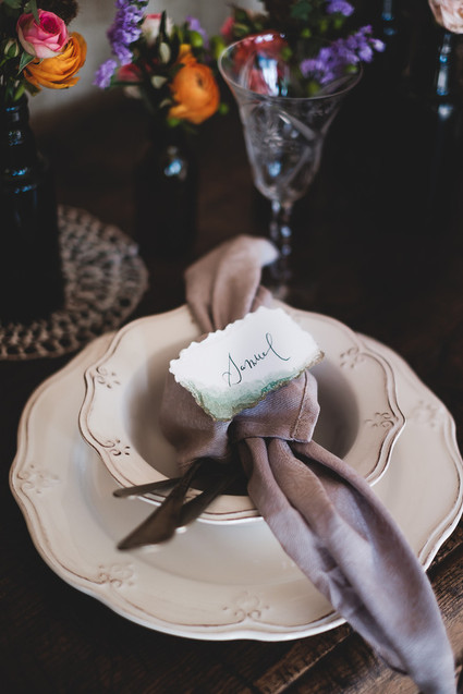 Watercolor place cards Inspiration