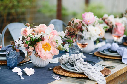 Summer oysters and rose party with 100 Layer Cake and Crate and Barrel Inspiration