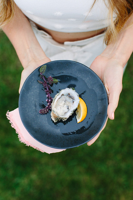 Summer oysters and rose party with 100 Layer Cake and Crate and Barrel Inspiration