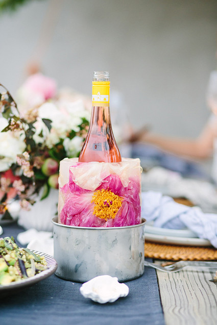 DIY floral wine chiller
