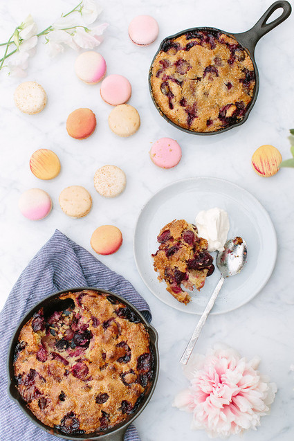 Cherry buckle dessert
