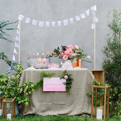Rose and oysters party with Crate and Barrel and 100 Layer Cake