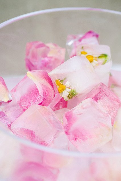 Floral ice cubes