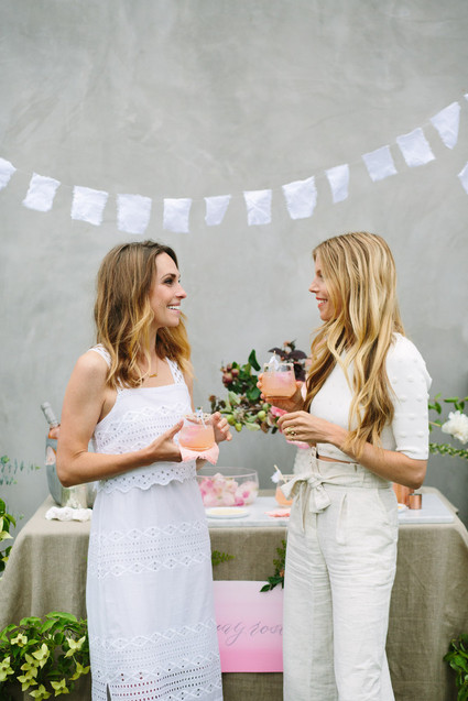 Rose and oysters party with Crate and Barrel and 100 Layer Cake