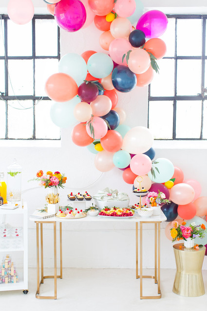 colorful bridal shower