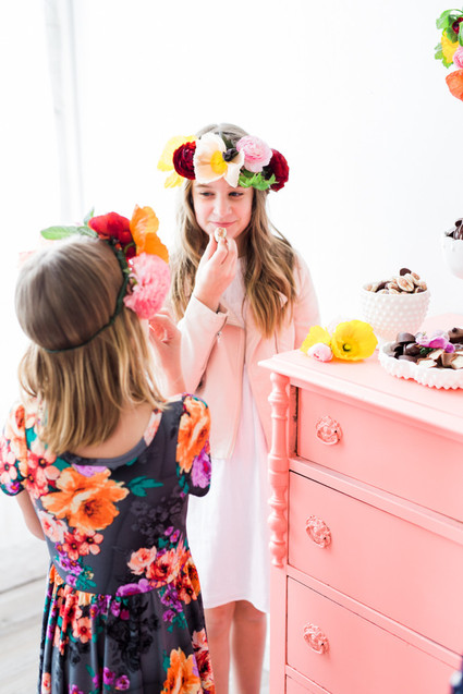 Floral mother-daughter brunch