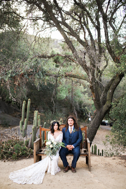 Rustic California garden wedding