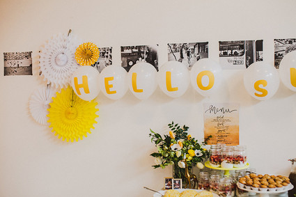 Sunny yellow baby shower ideas