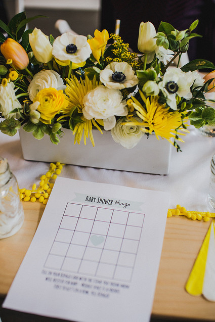 Sunny yellow baby shower ideas