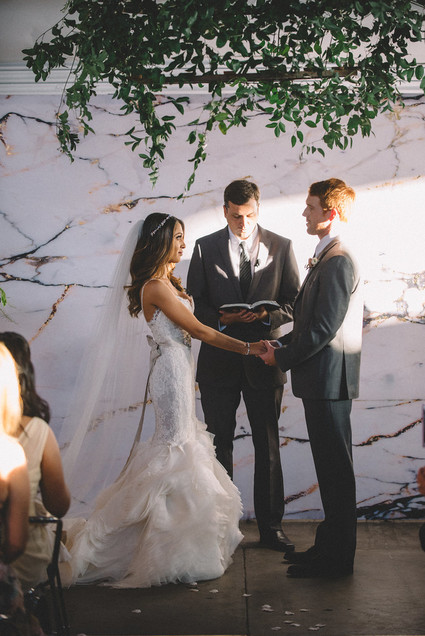 Marbled ceremony backdrop