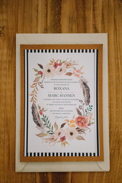 Fall wedding invitation
