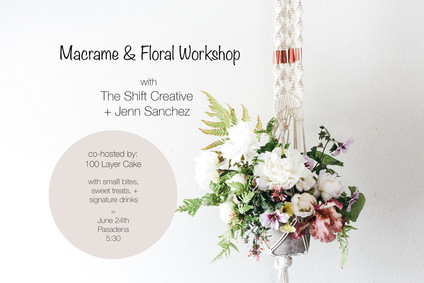 Macrame and floral workshop Inspiration